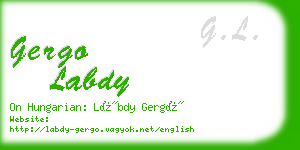 gergo labdy business card